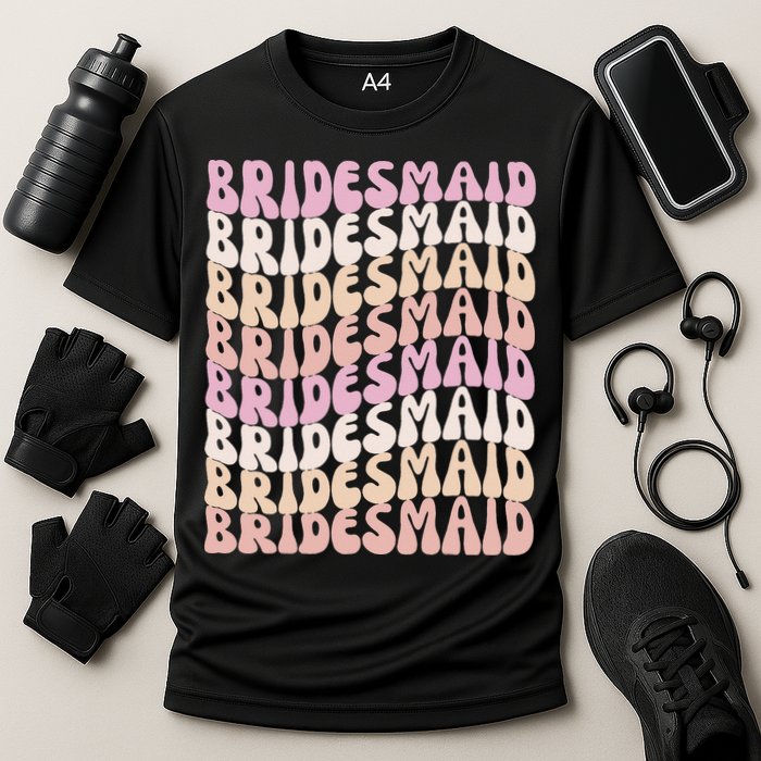 Bridesmaid I Do Crew Retro Bachelorette Party Bridesmaids Cooling Performance Crew T-Shirt
