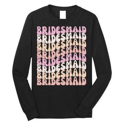 Bridesmaid I Do Crew Retro Bachelorette Party Bridesmaids Long Sleeve Shirt