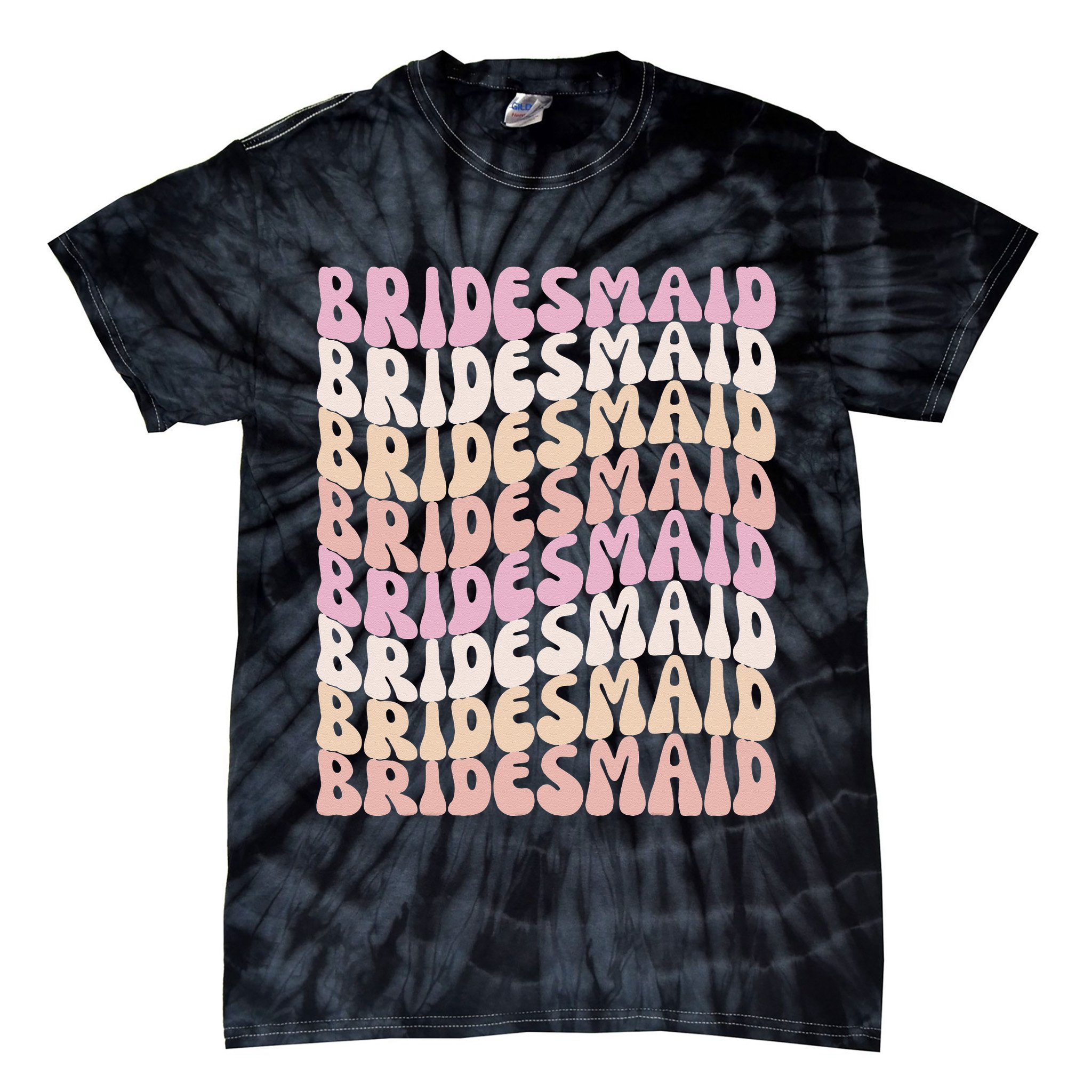 Bridesmaid I Do Crew Retro Bachelorette Party Bridesmaids Tie-Dye T-Shirt