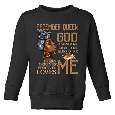 Born in December Black Queen Capricorn Sagittarius God Lover Toddler Sweatshirt