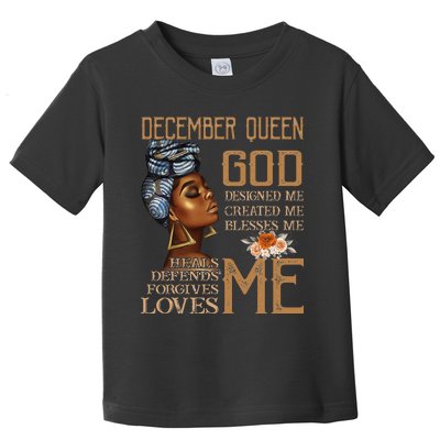 Born in December Black Queen Capricorn Sagittarius God Lover Toddler T-Shirt