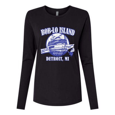 Boblo Island Detroit Michigan Womens Cotton Relaxed Long Sleeve T-Shirt