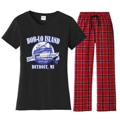 Boblo Island Detroit Michigan Women's Flannel Pajama Set