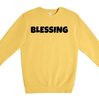 Blessing In Disguise Funny Halloween Costume Idea Great Gift Premium Crewneck Sweatshirt