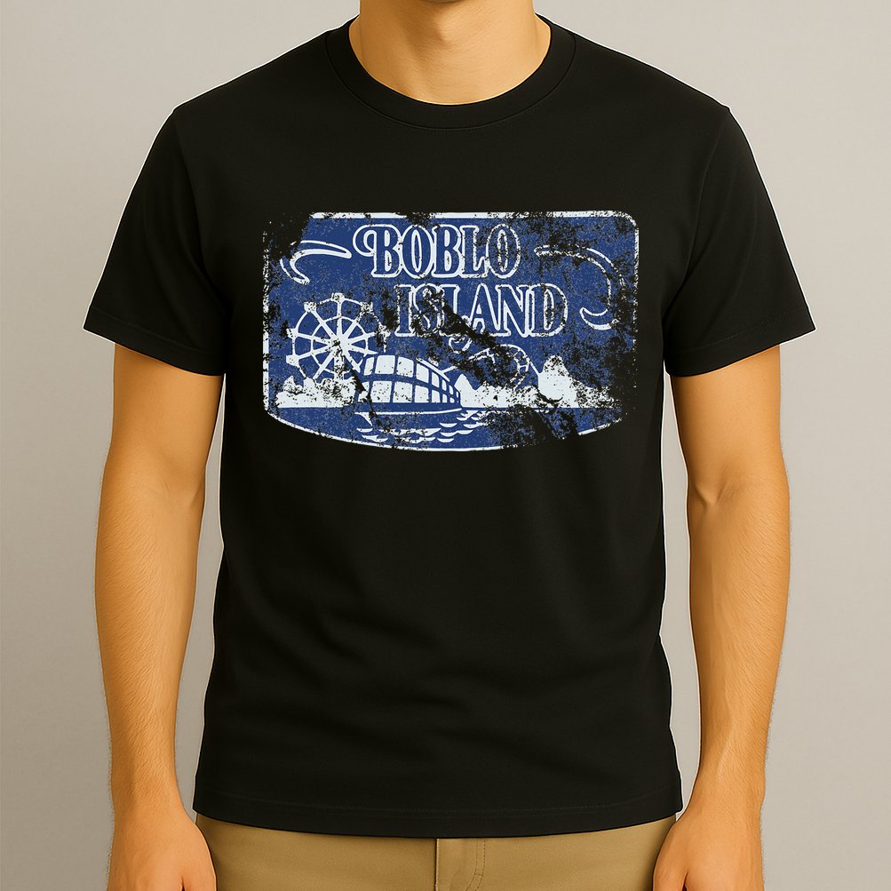 Boblo Island Detroit Vintage Distressed Worn Look T-Shirt