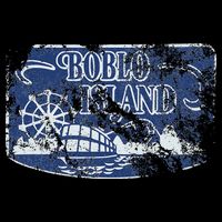 Boblo Island Detroit Vintage Distressed Worn Look T-Shirt