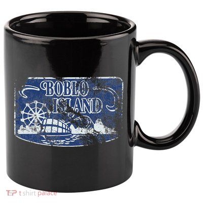 Boblo Island Detroit Vintage Distressed Worn Look 11oz C Handle Ceramic Mug