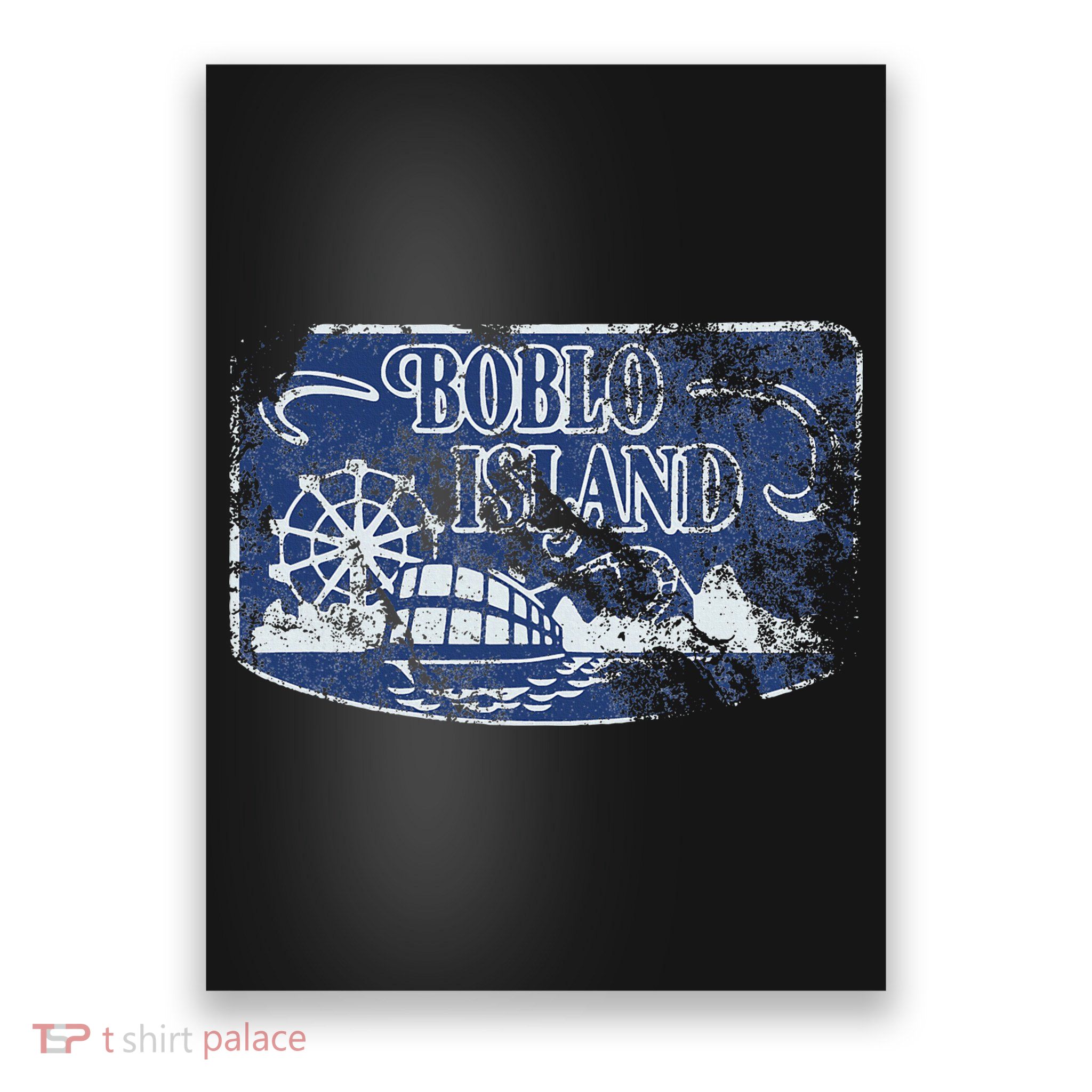 Boblo Island Detroit Vintage Distressed Worn Look Poster