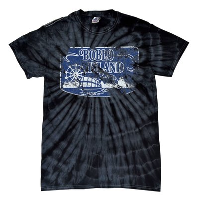 Boblo Island Detroit Vintage Distressed Worn Look Tie-Dye T-Shirt