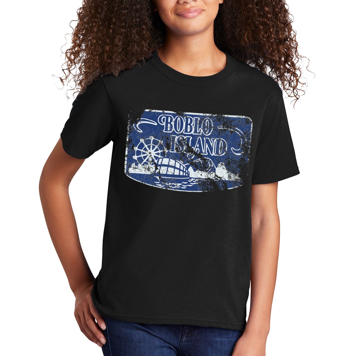 Boblo Island Detroit Vintage Distressed Worn Look Kids T-Shirt