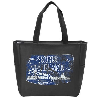 Boblo Island Detroit Vintage Distressed Worn Look Zip Tote Bag