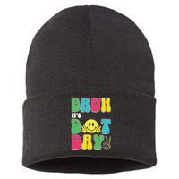 Bruh ItS Dot Daybruh Happy Dot Day Funny Teachers Sustainable Knit Beanie