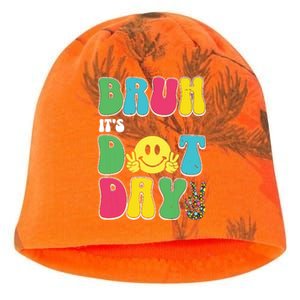 Bruh ItS Dot Daybruh Happy Dot Day Funny Teachers Kati - Camo Knit Beanie