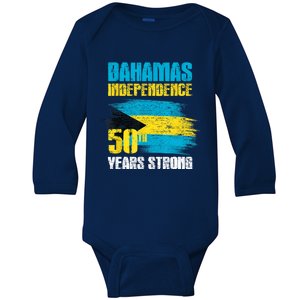 Bahamas Independence Day Bahamas 50th Celebration Baby Long Sleeve Bodysuit