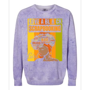 Black Independence Day Gift Love A Black Scrapbooking Gift Colorblast Crewneck Sweatshirt