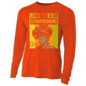 Black Independence Day Gift Love A Black Scrapbooking Gift Cooling Performance Long Sleeve Crew