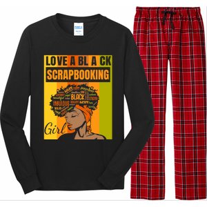 Black Independence Day Gift Love A Black Scrapbooking Gift Long Sleeve Pajama Set