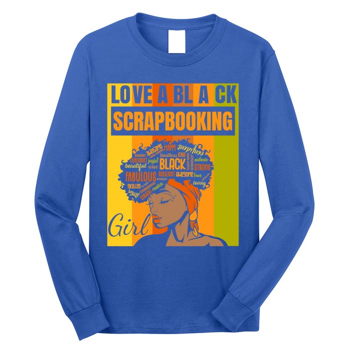 Black Independence Day Gift Love A Black Scrapbooking Gift Long Sleeve Shirt