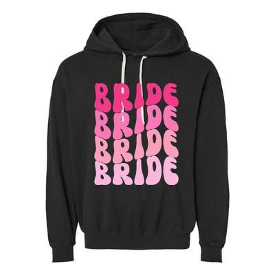 Bride I Do Crew Retro Bachelorette Party Bride Bridesmaids Garment-Dyed Fleece Hoodie