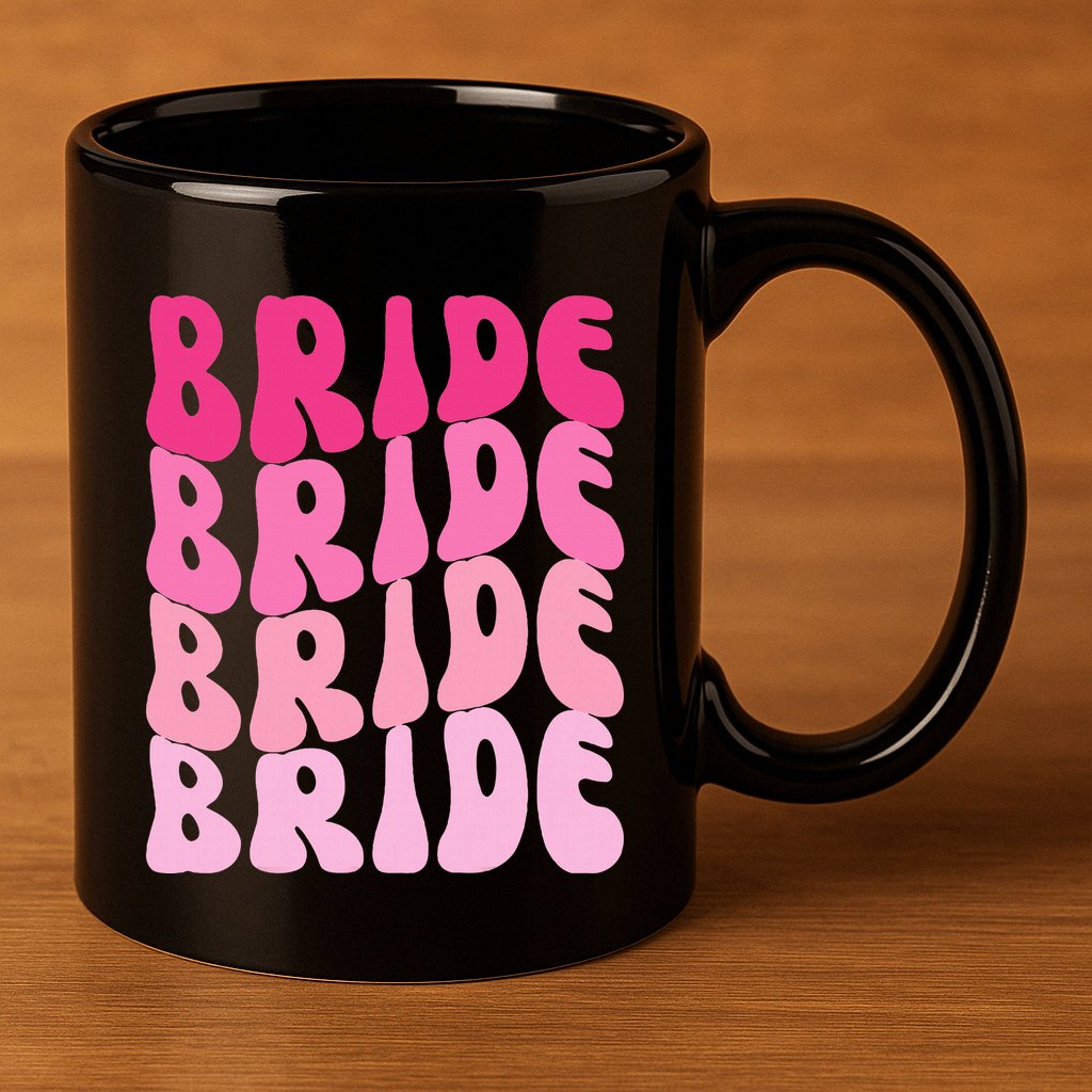 Bride I Do Crew Retro Bachelorette Party Bride Bridesmaids 11oz C Handle Ceramic Mug