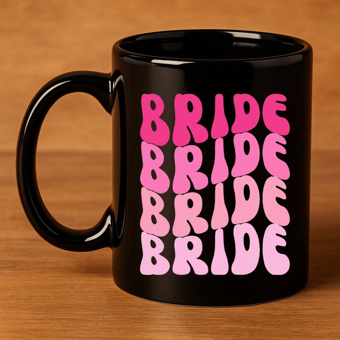 Bride I Do Crew Retro Bachelorette Party Bride Bridesmaids 11oz C Handle Ceramic Mug