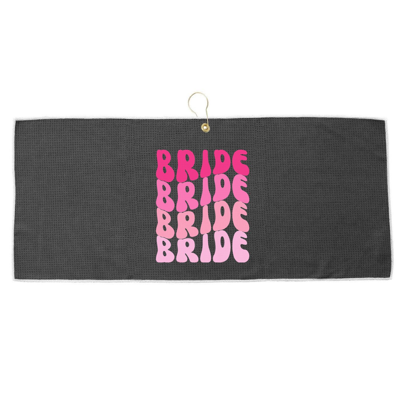 Bride I Do Crew Retro Bachelorette Party Bride Bridesmaids Large Microfiber Waffle Golf Towel