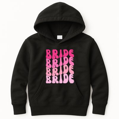 Bride I Do Crew Retro Bachelorette Party Bride Bridesmaids Kids Hoodie
