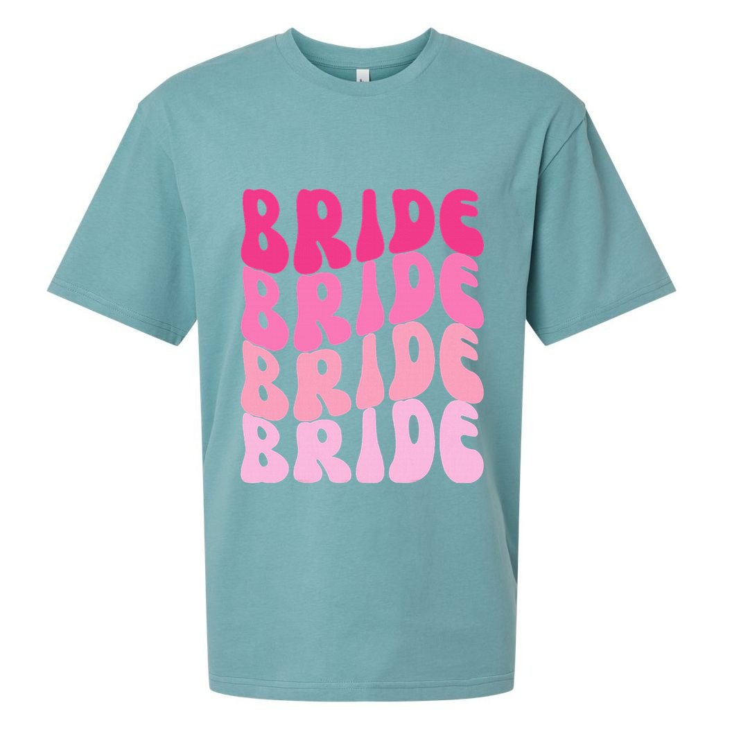 Bride I Do Crew Retro Bachelorette Party Bride Bridesmaids Sueded Cloud Jersey T-Shirt