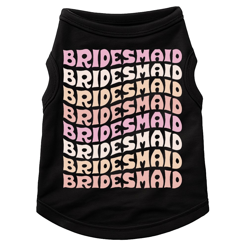 Bridesmaid I Do Crew Retro Bachelorette Party Bridesmaids Doggie Tank