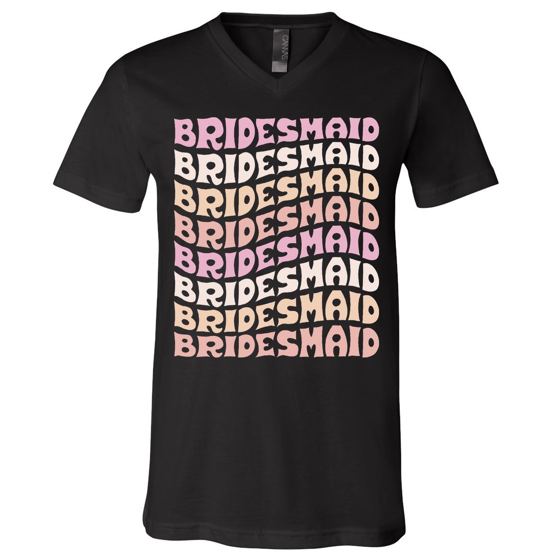 Bridesmaid I Do Crew Retro Bachelorette Party Bridesmaids V-Neck T-Shirt
