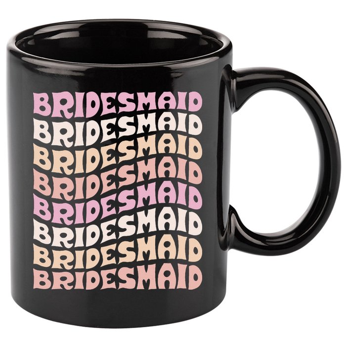Bridesmaid I Do Crew Retro Bachelorette Party Bridesmaids 11oz C Handle Ceramic Mug