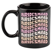 Bridesmaid I Do Crew Retro Bachelorette Party Bridesmaids 11oz C Handle Ceramic Mug