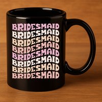 Bridesmaid I Do Crew Retro Bachelorette Party Bridesmaids 11oz C Handle Ceramic Mug