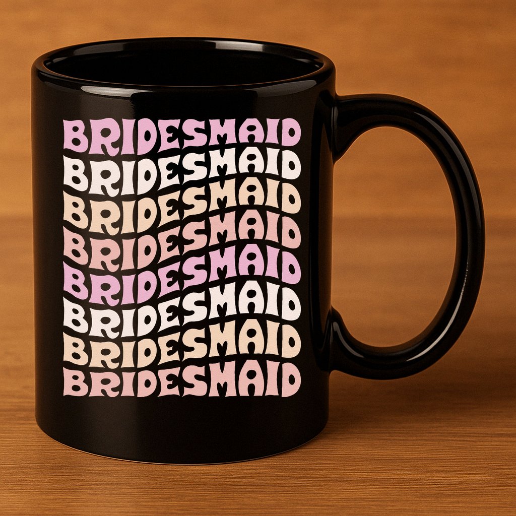 Bridesmaid I Do Crew Retro Bachelorette Party Bridesmaids 11oz C Handle Ceramic Mug
