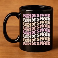 Bridesmaid I Do Crew Retro Bachelorette Party Bridesmaids 11oz C Handle Ceramic Mug