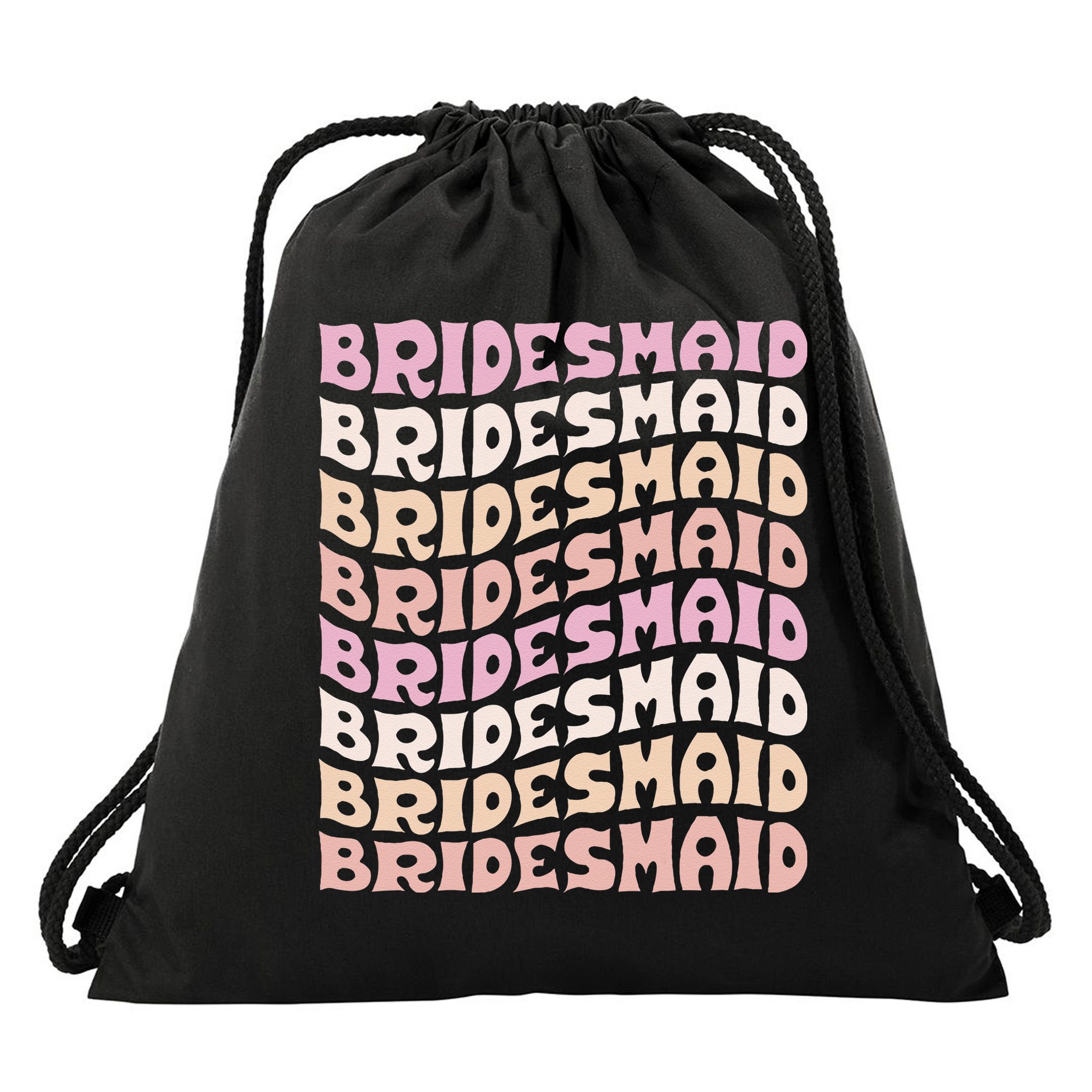 Bridesmaid I Do Crew Retro Bachelorette Party Bridesmaids Drawstring Bag