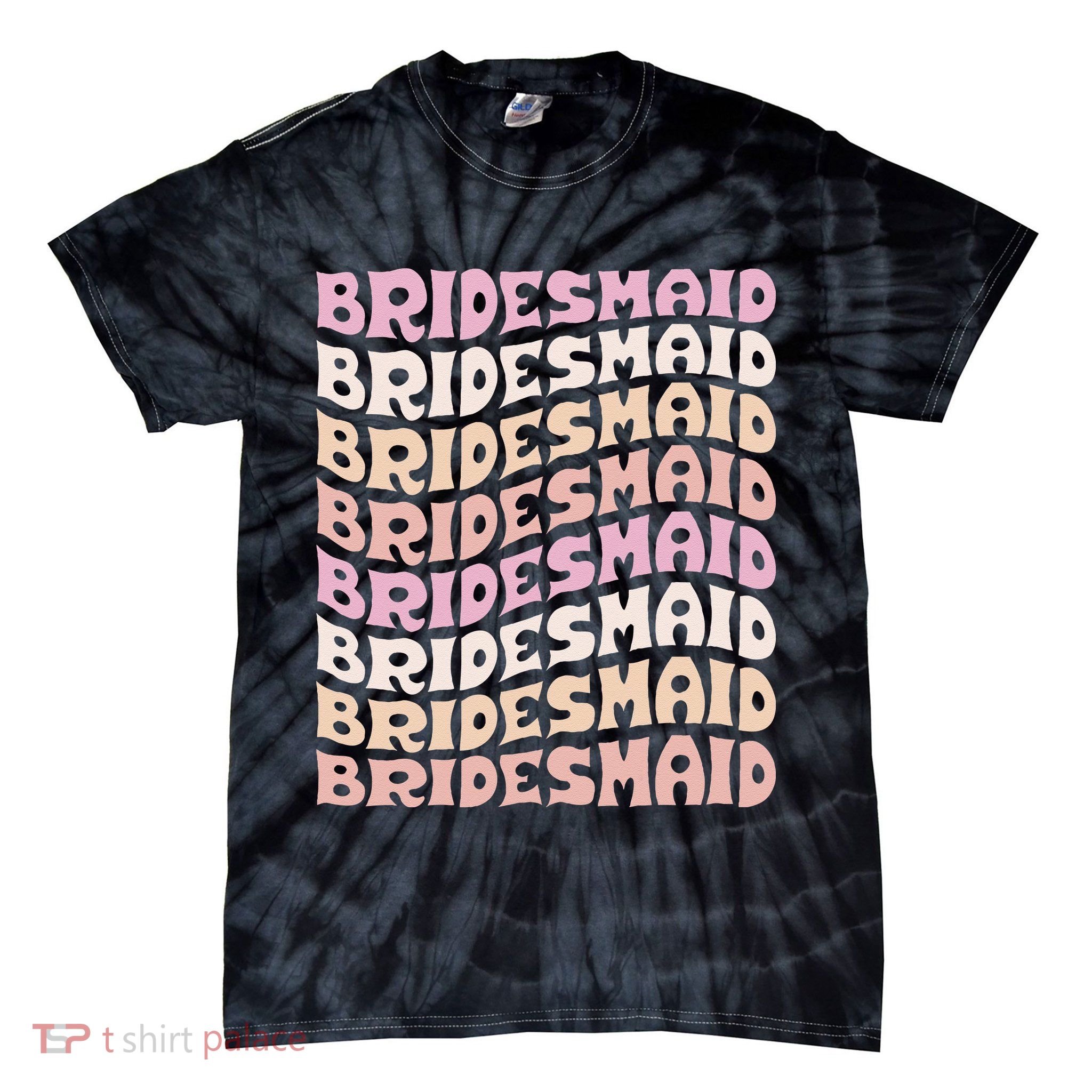 Bridesmaid I Do Crew Retro Bachelorette Party Bridesmaids Tie-Dye T-Shirt