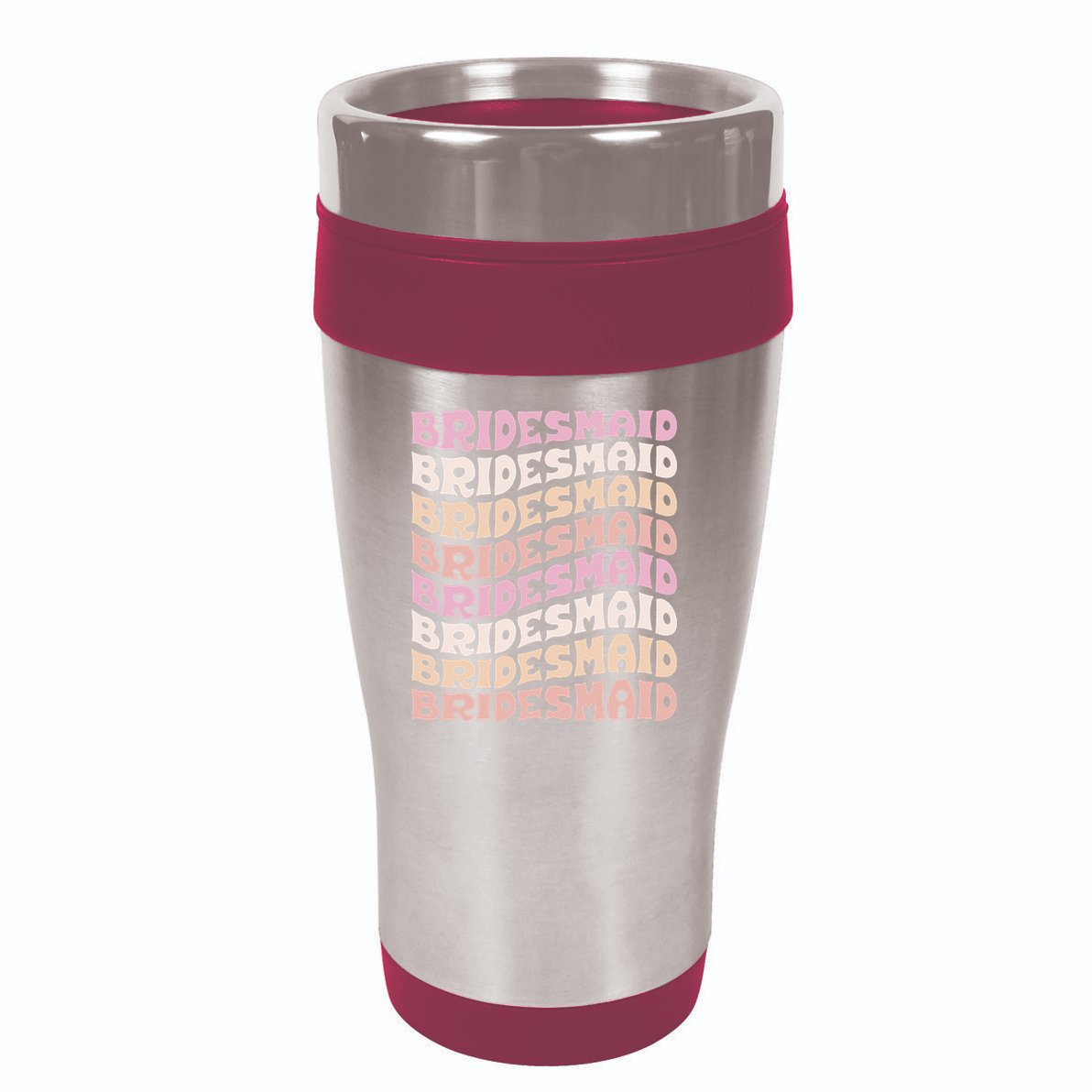Bridesmaid I Do Crew Retro Bachelorette Party Bridesmaids 16oz Travel Tumbler
