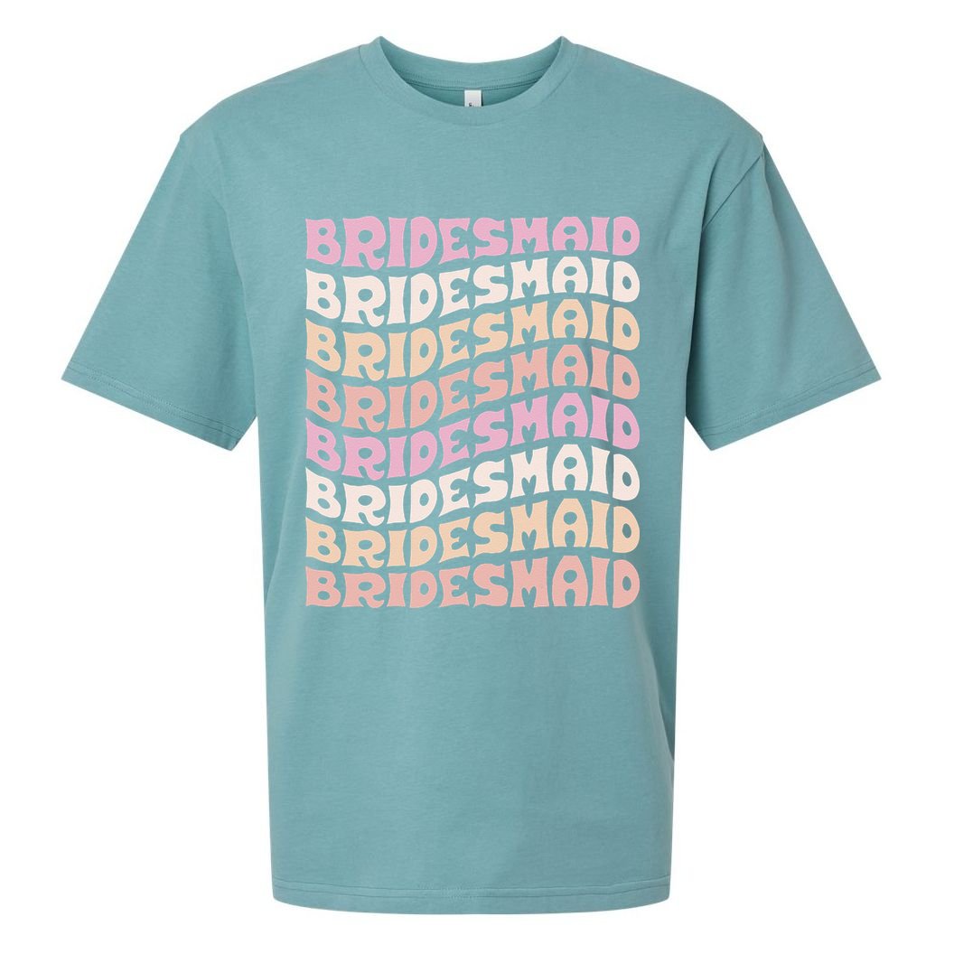 Bridesmaid I Do Crew Retro Bachelorette Party Bridesmaids Sueded Cloud Jersey T-Shirt