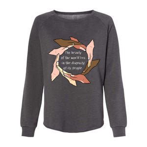 Beauty In Diversity AntiRacist Womens California Wash Sweatshirt