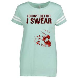 Bloody I DidnT Get Bit Funny Zombie Bite Halloween Enza Ladies Jersey Football T-Shirt