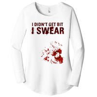 Bloody I DidnT Get Bit Funny Zombie Bite Halloween Women's Perfect Tri Tunic Long Sleeve Shirt