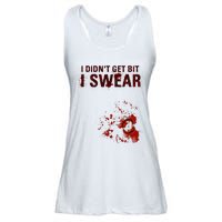 Bloody I DidnT Get Bit Funny Zombie Bite Halloween Ladies Essential Flowy Tank