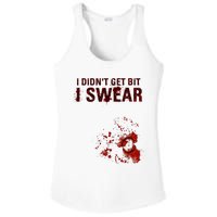 Bloody I DidnT Get Bit Funny Zombie Bite Halloween Ladies PosiCharge Competitor Racerback Tank