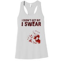 Bloody I DidnT Get Bit Funny Zombie Bite Halloween Women's Racerback Tank