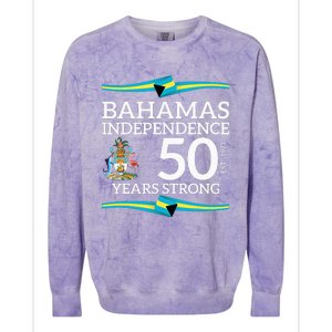 Bahamas Independence Day Bahamas 50th Celebration Colorblast Crewneck Sweatshirt