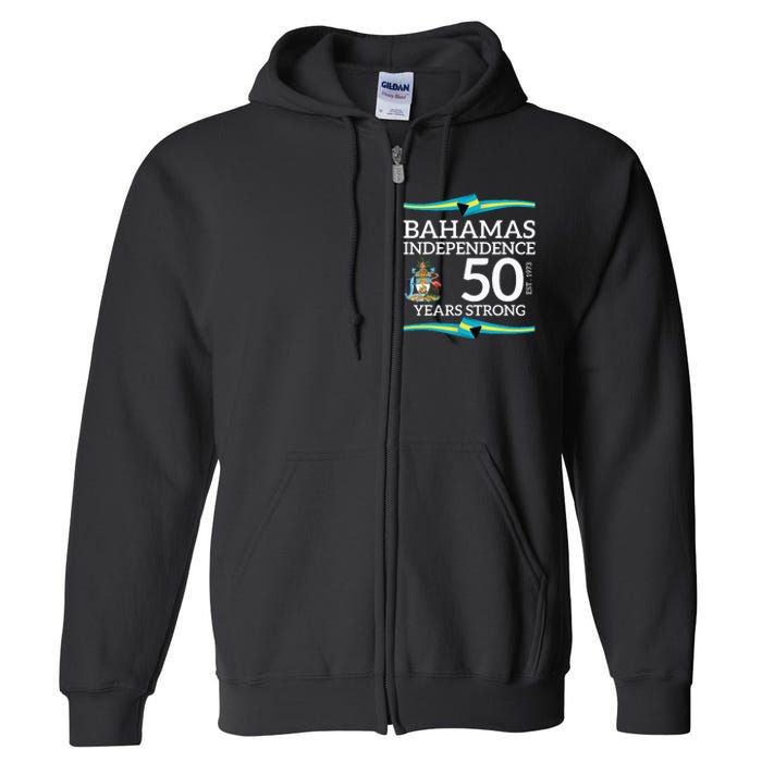 Bahamas Independence Day Bahamas 50th Celebration Full Zip Hoodie