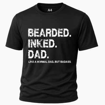 Bearded Inked Dad Like A Normal Dad Cooling Performance Crew T-Shirt