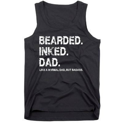 Bearded Inked Dad Like A Normal Dad Tank Top