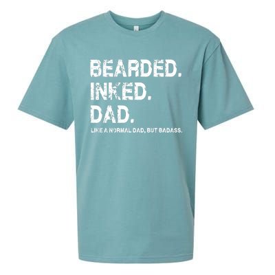 Bearded Inked Dad Like A Normal Dad Sueded Cloud Jersey T-Shirt